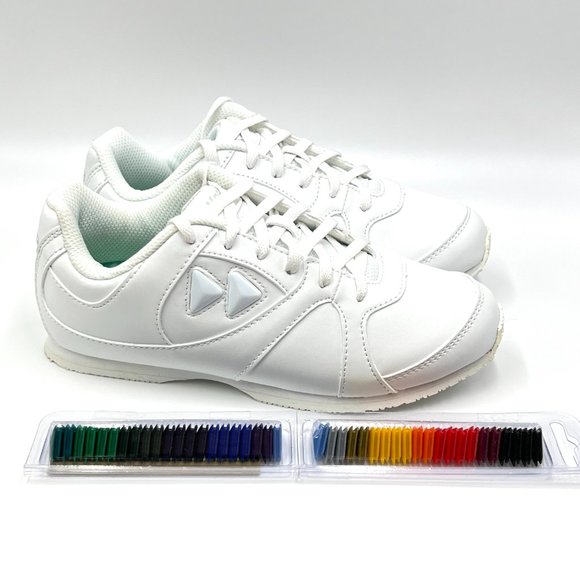New Kaepa Cheer Cheerleader Cheerleading White Shoes Sneakers‎ Big Girls 4 - Picture 2 of 10